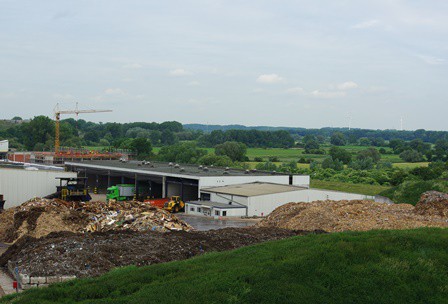 Waste wood stocks at Lunen for the biomas plant